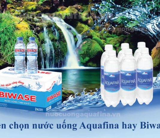 Nên chọn nước uống Aquafina hay Biwase