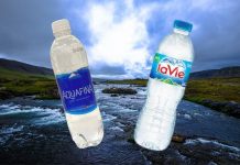 Nước Aquafina và nước Lavie